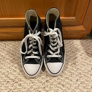 High top Converse, black